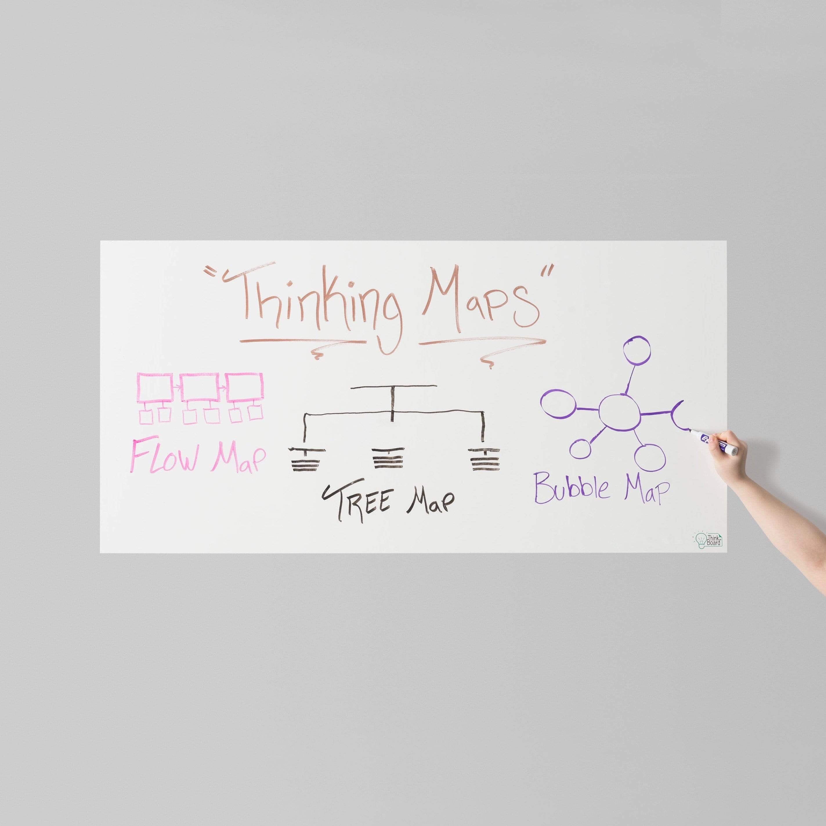  Think Board Premium - 2'x3' White – Ultra-Removable Adhesive  Whiteboard Wall Sticker - Peel and Stick Dry Erase Board for Office, Home,  & Classroom - Erasable Stain-Proof Message Board (24x36) 