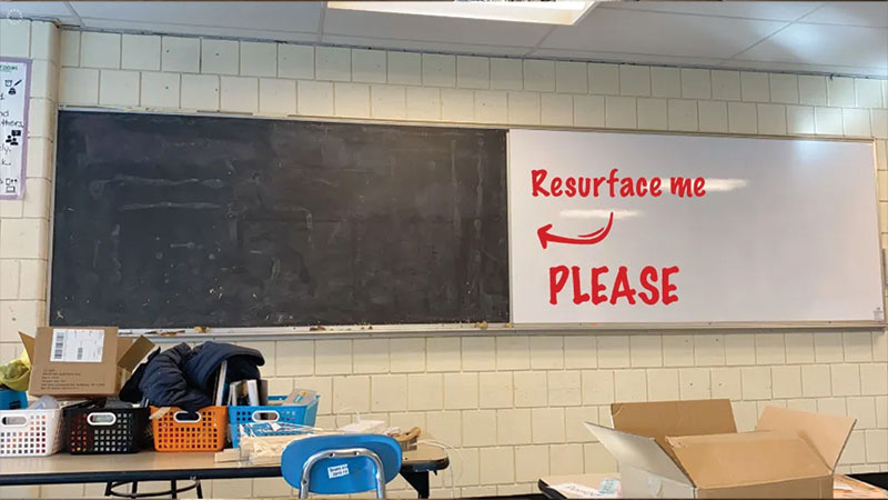 a Think Board image representing chalkboard resurfacing