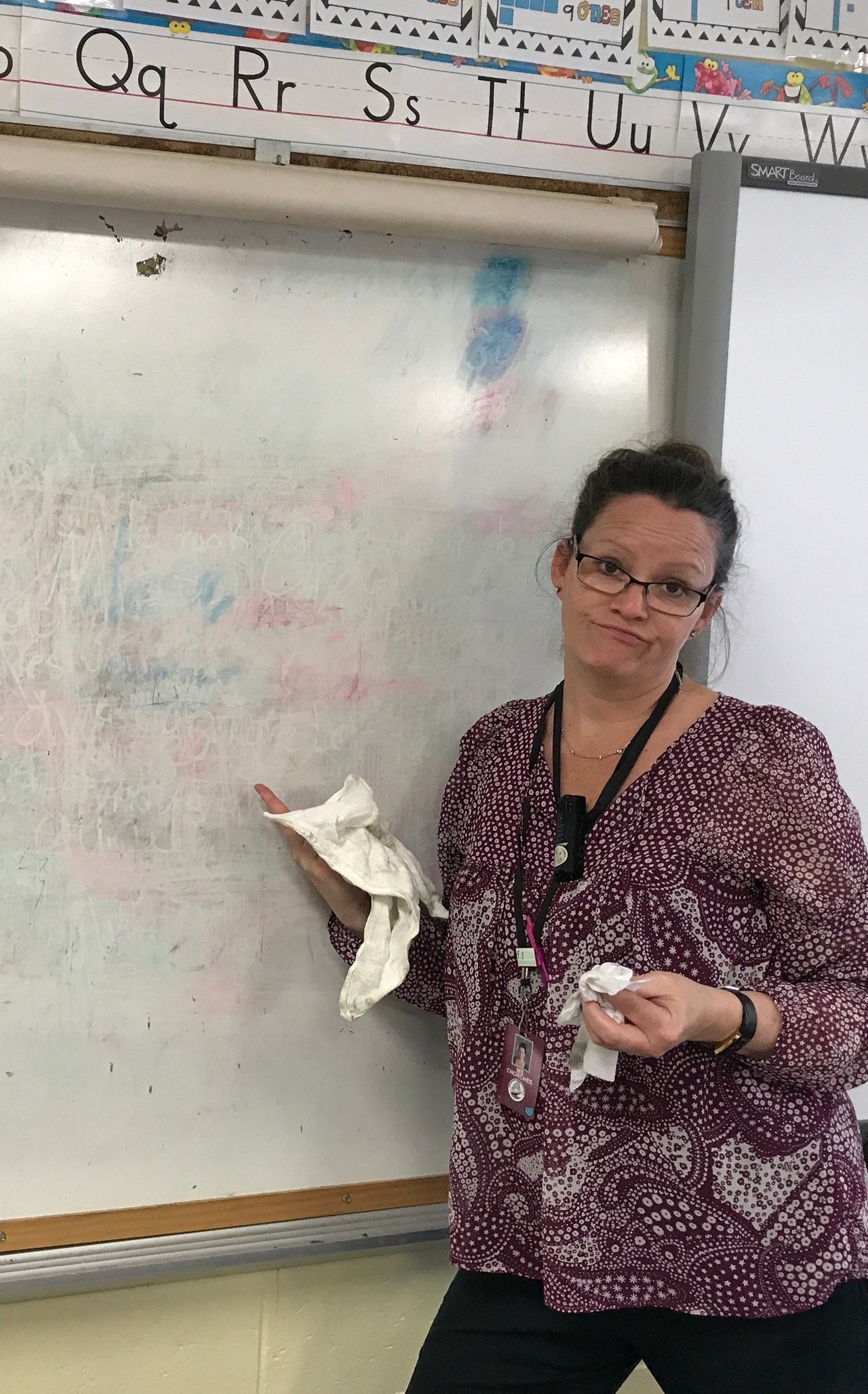 Think Board dry erase surface installed in a classroom