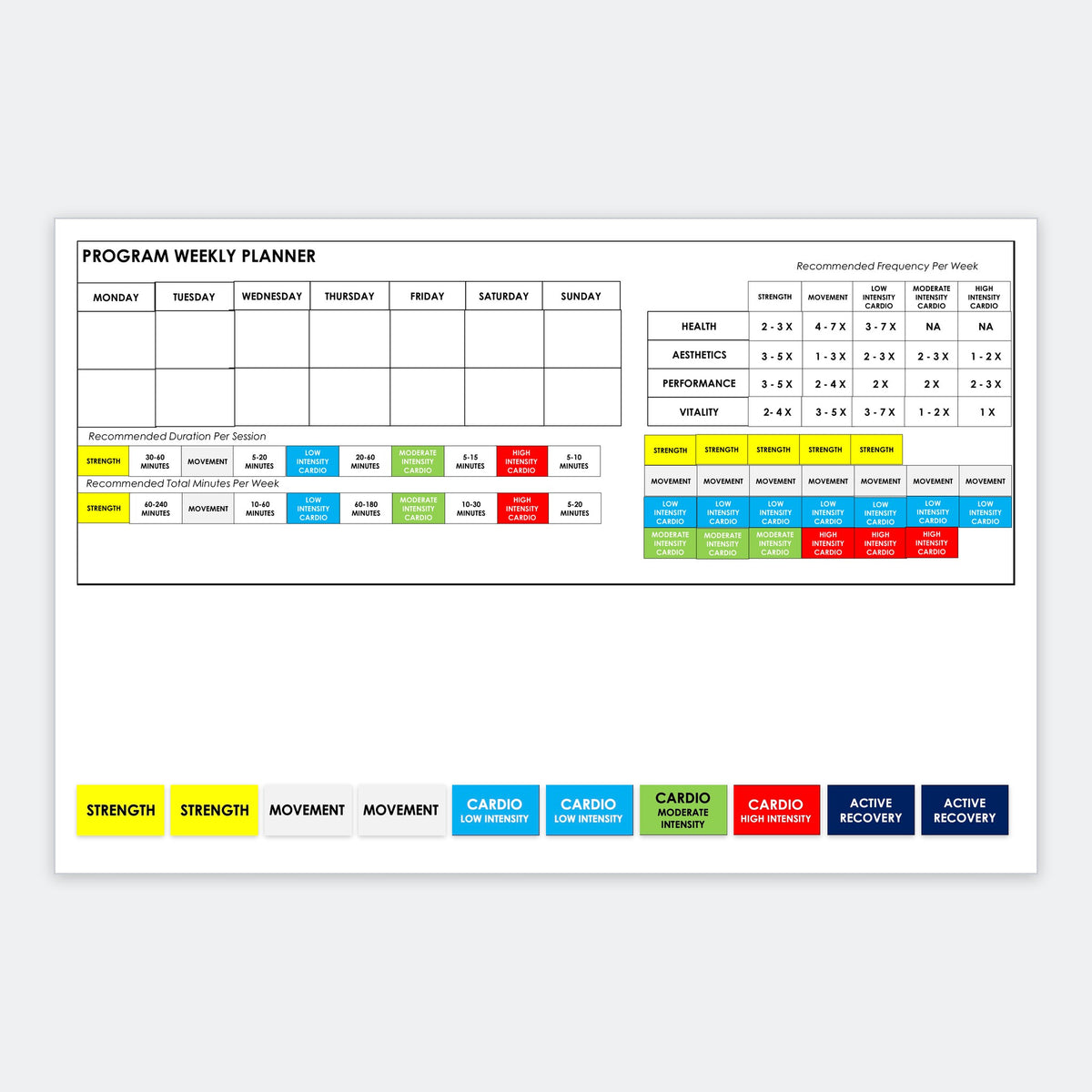 Custom planning board, magnetic version with a pack of 10 magnets