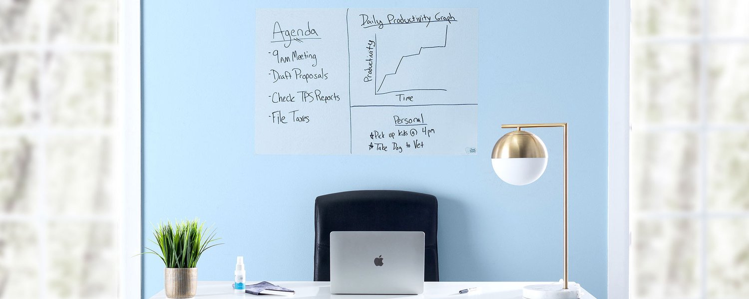 How to Make a Whiteboard Wall for Your Home Office
