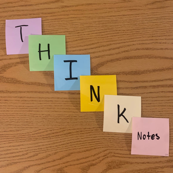 "Think Notes" Reusable Sticky Notes