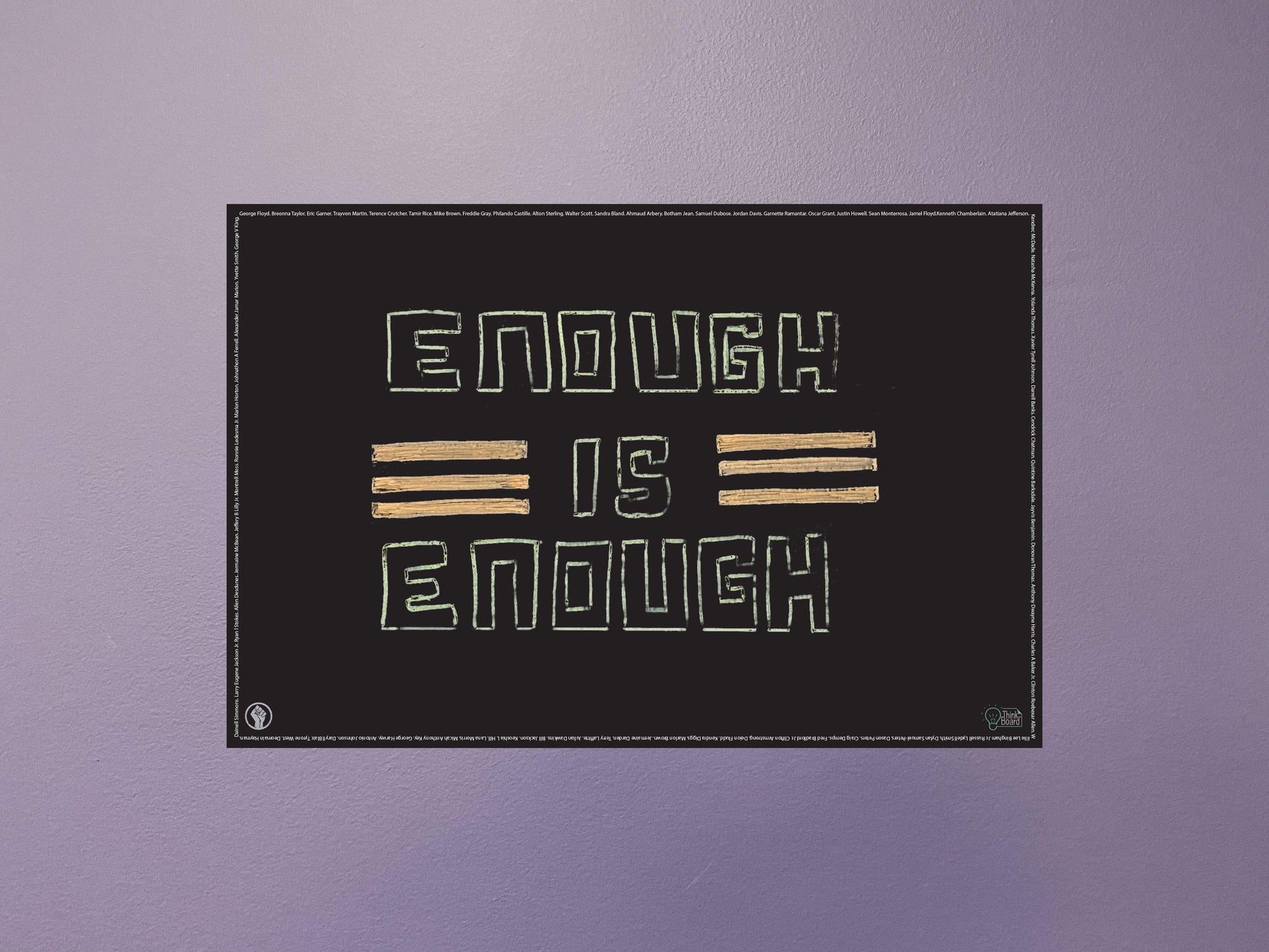 Think Board 2'x3' / Black Black Lives Matter Think Board Think Board