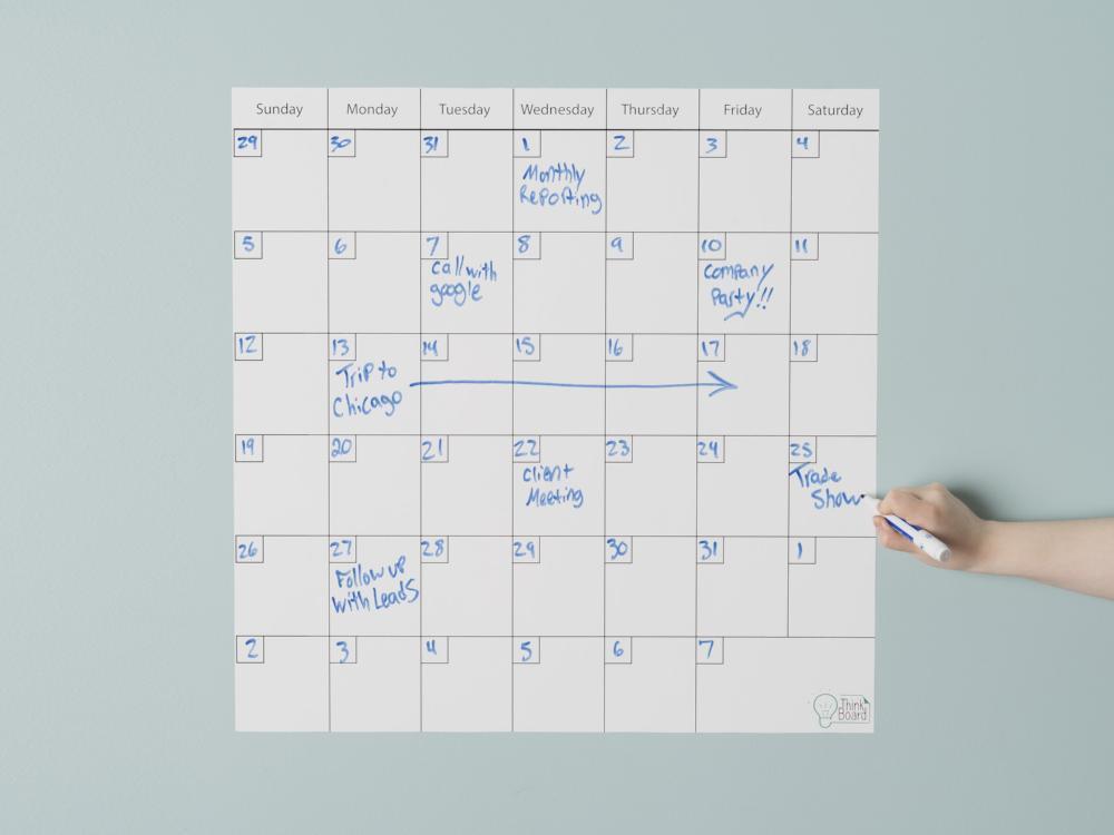 Think Board 24" x 24" / White Premium Think Board Calendar - White Premium Other