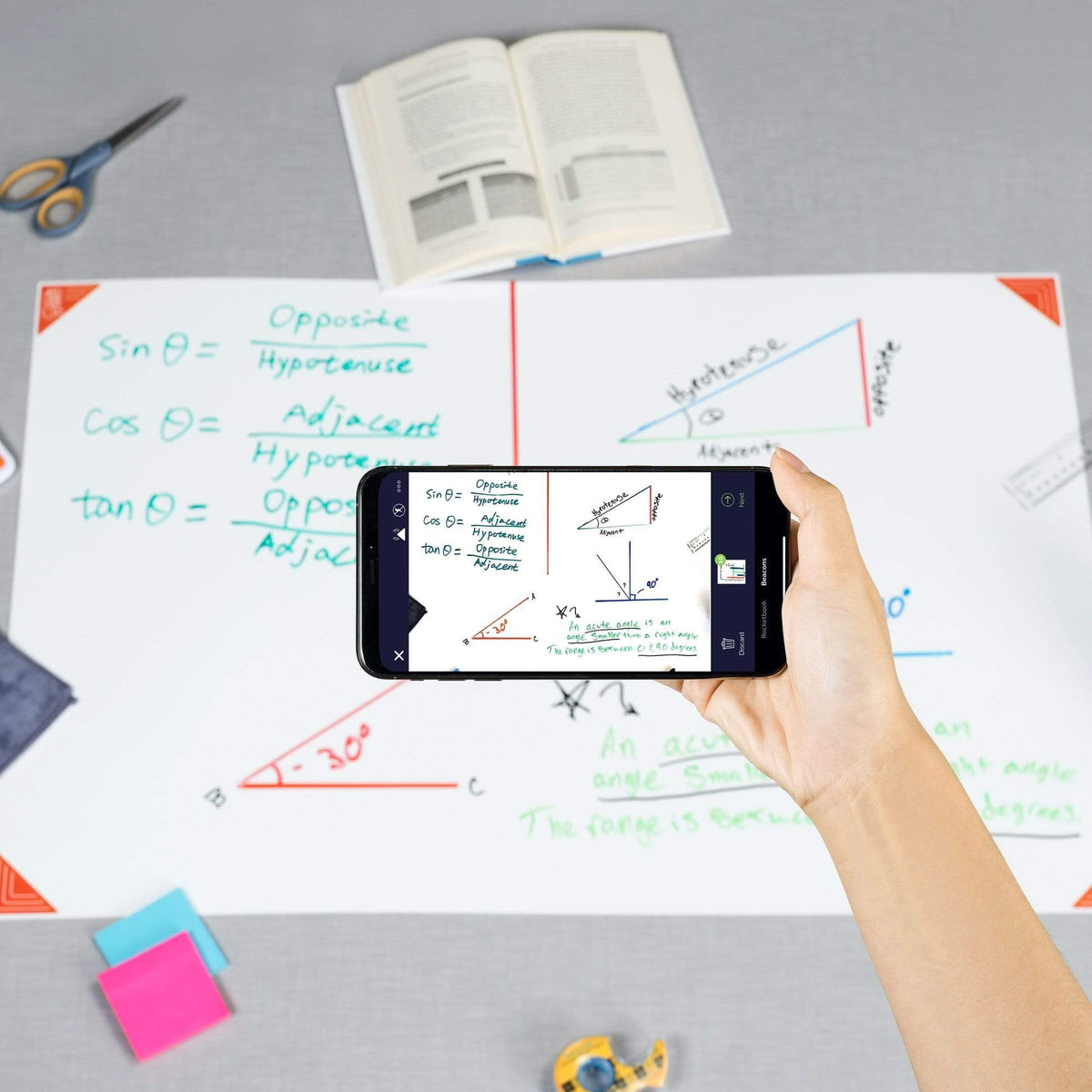 Think Display Board Think Board X2 - Rocketbook Think Board - Peel and Stick Whiteboard